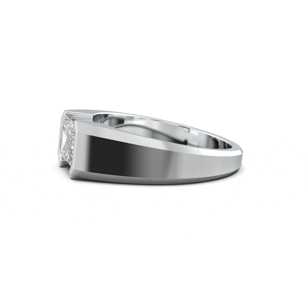 East-West Emerald Men's Ring