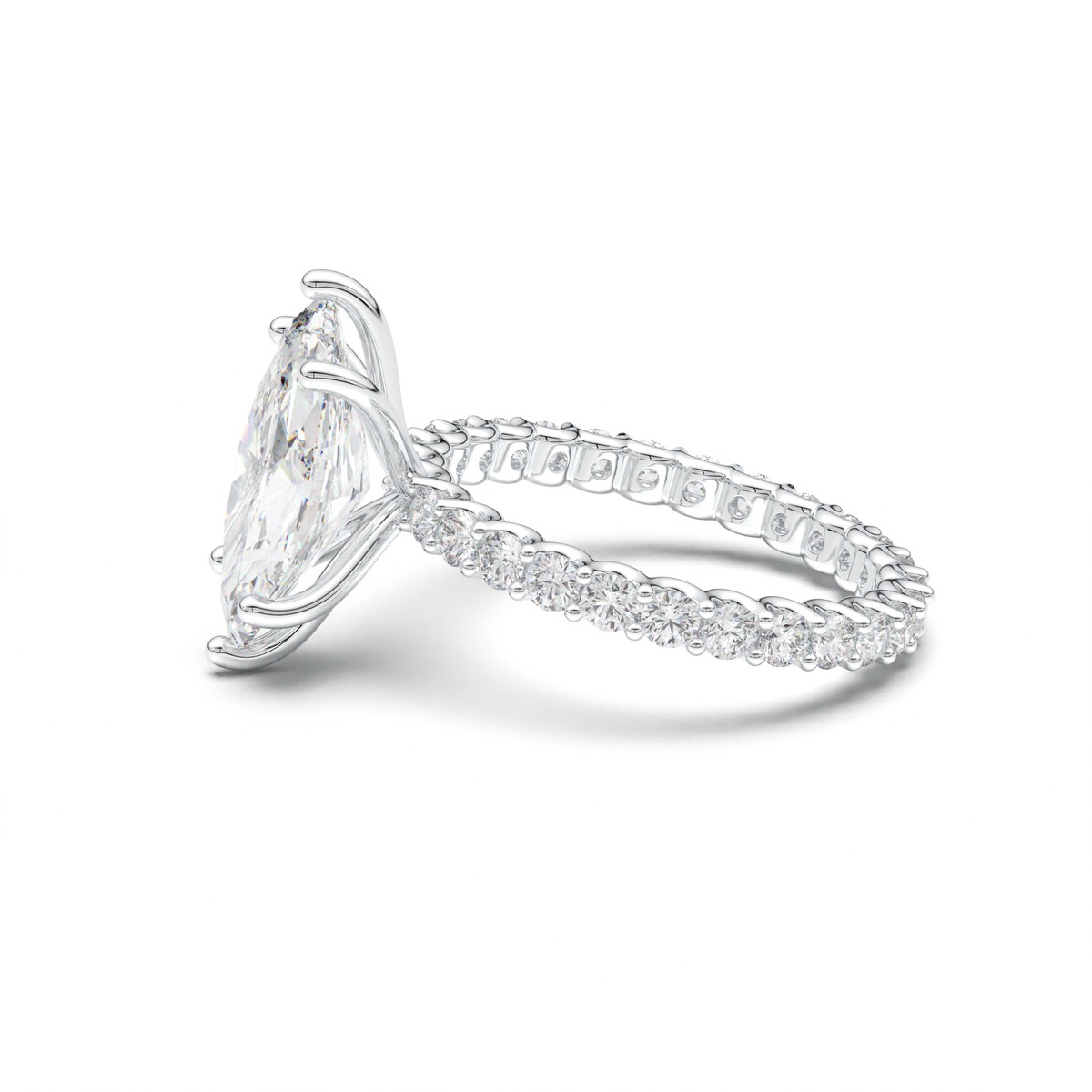 Marquise Pavé Engagement Ring