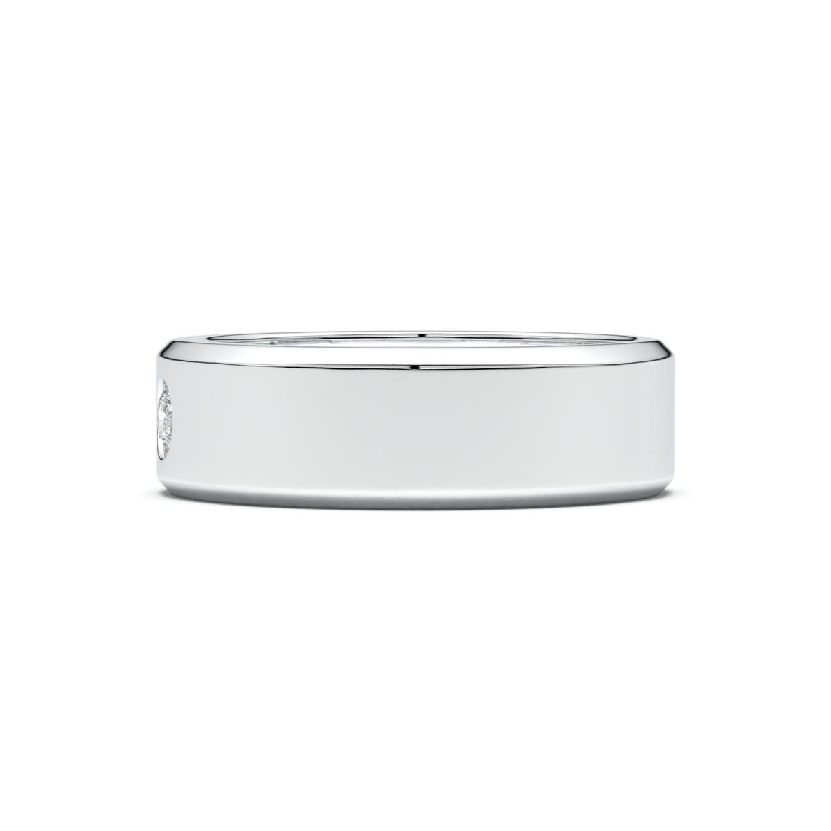 Flush-Set Round Men's Band