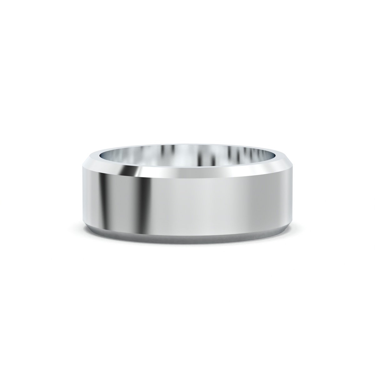 Wide Beveled Men's Band