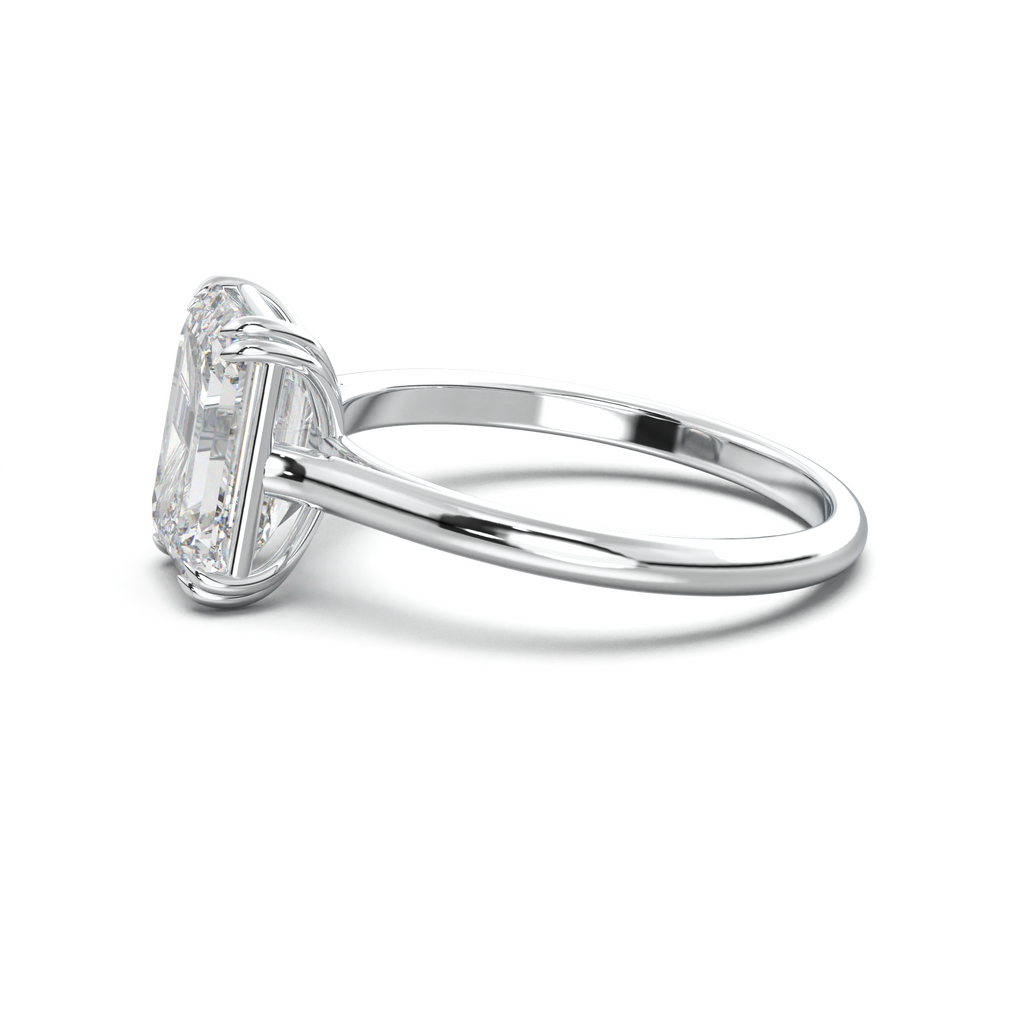 Emerald Solitaire Engagement Ring