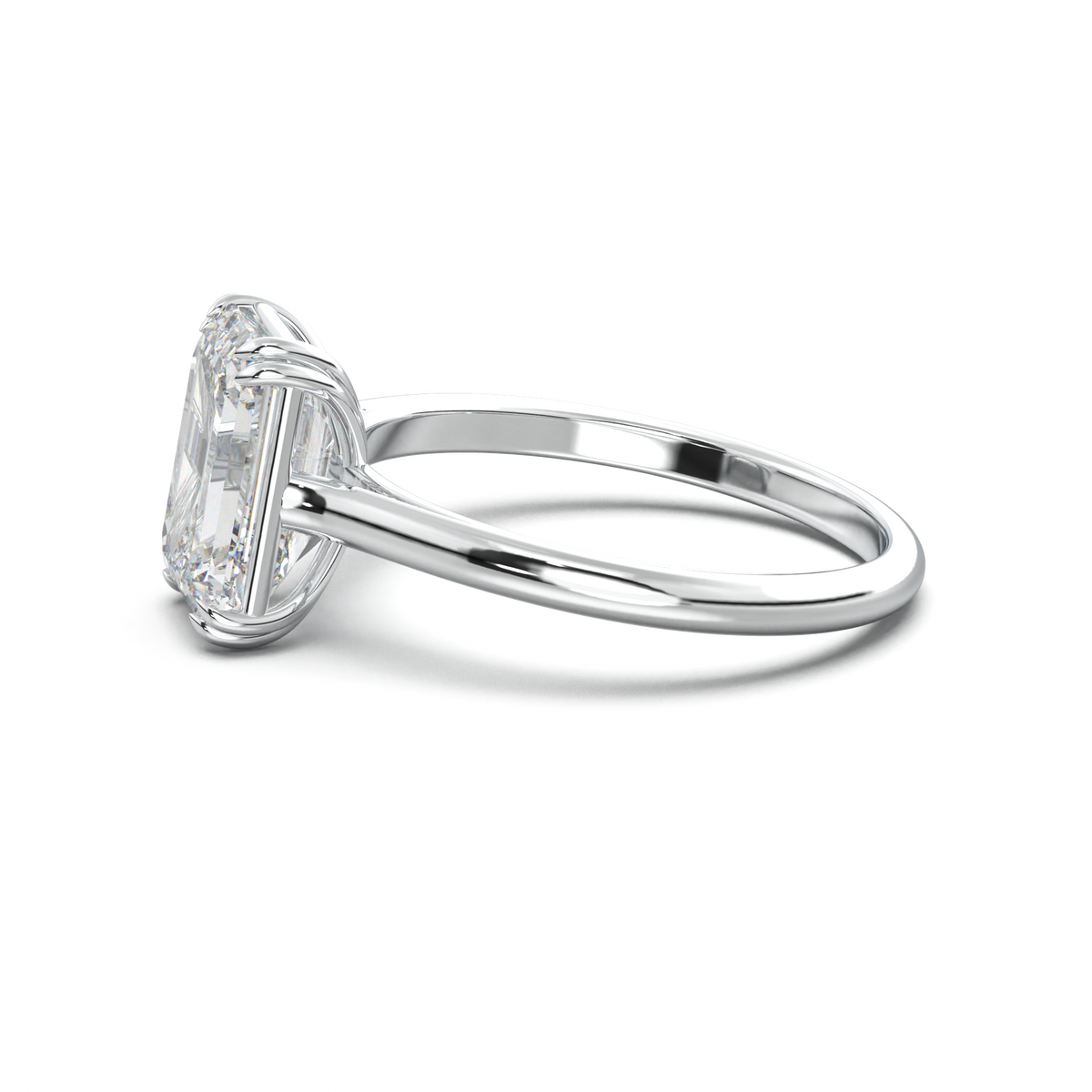Emerald Solitaire Engagement Ring