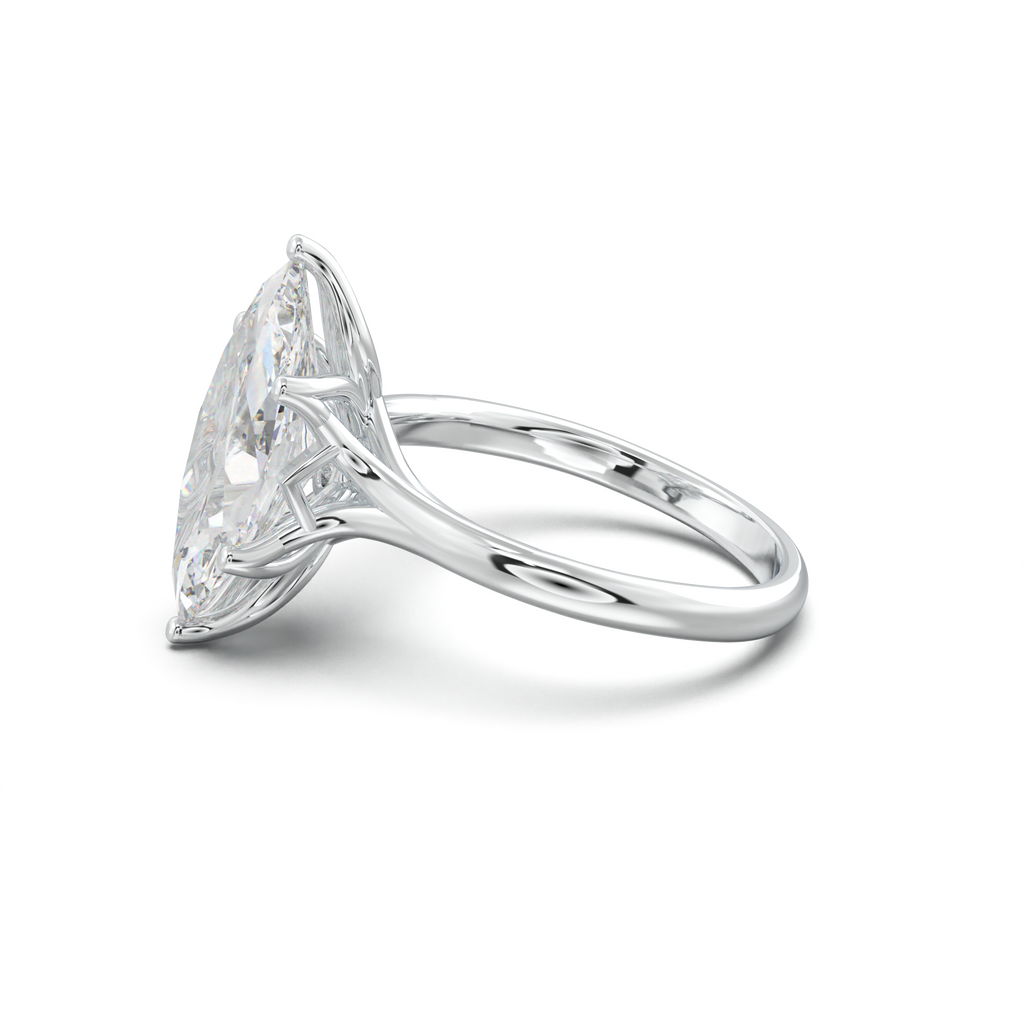 Marquise Solitaire with Hidden Diamond Accent