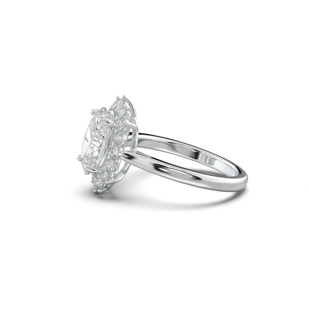 Oval Halo Engagement Ring