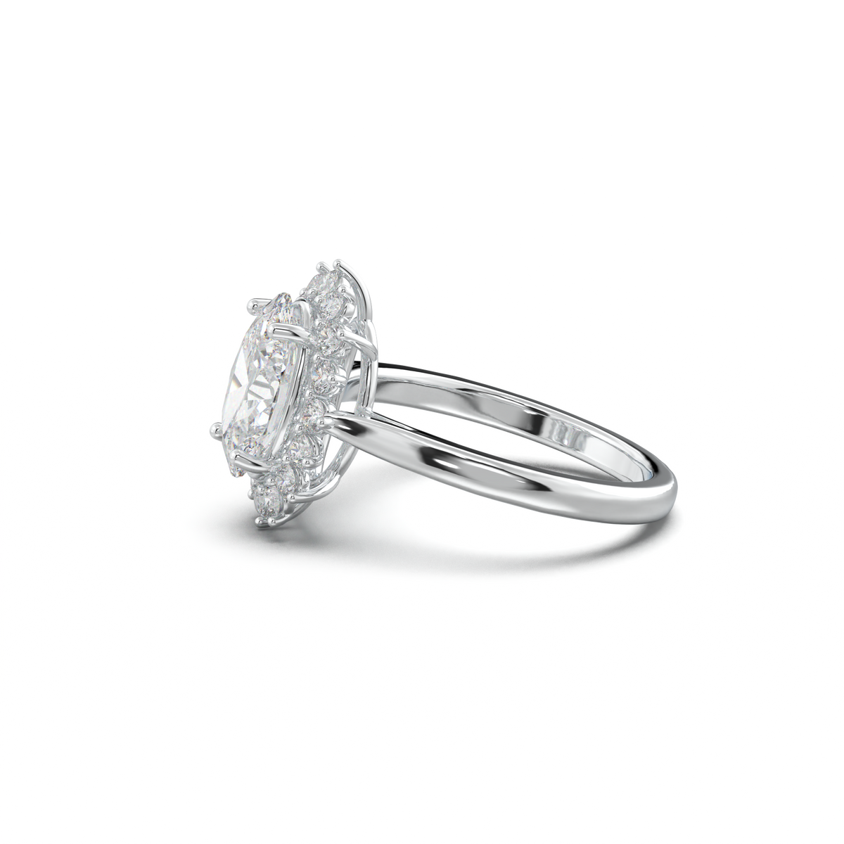 Oval Halo Engagement Ring