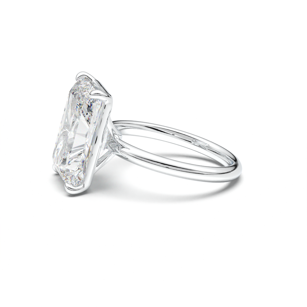 Radiant Solitaire Horseshoe Setting Engagement Ring