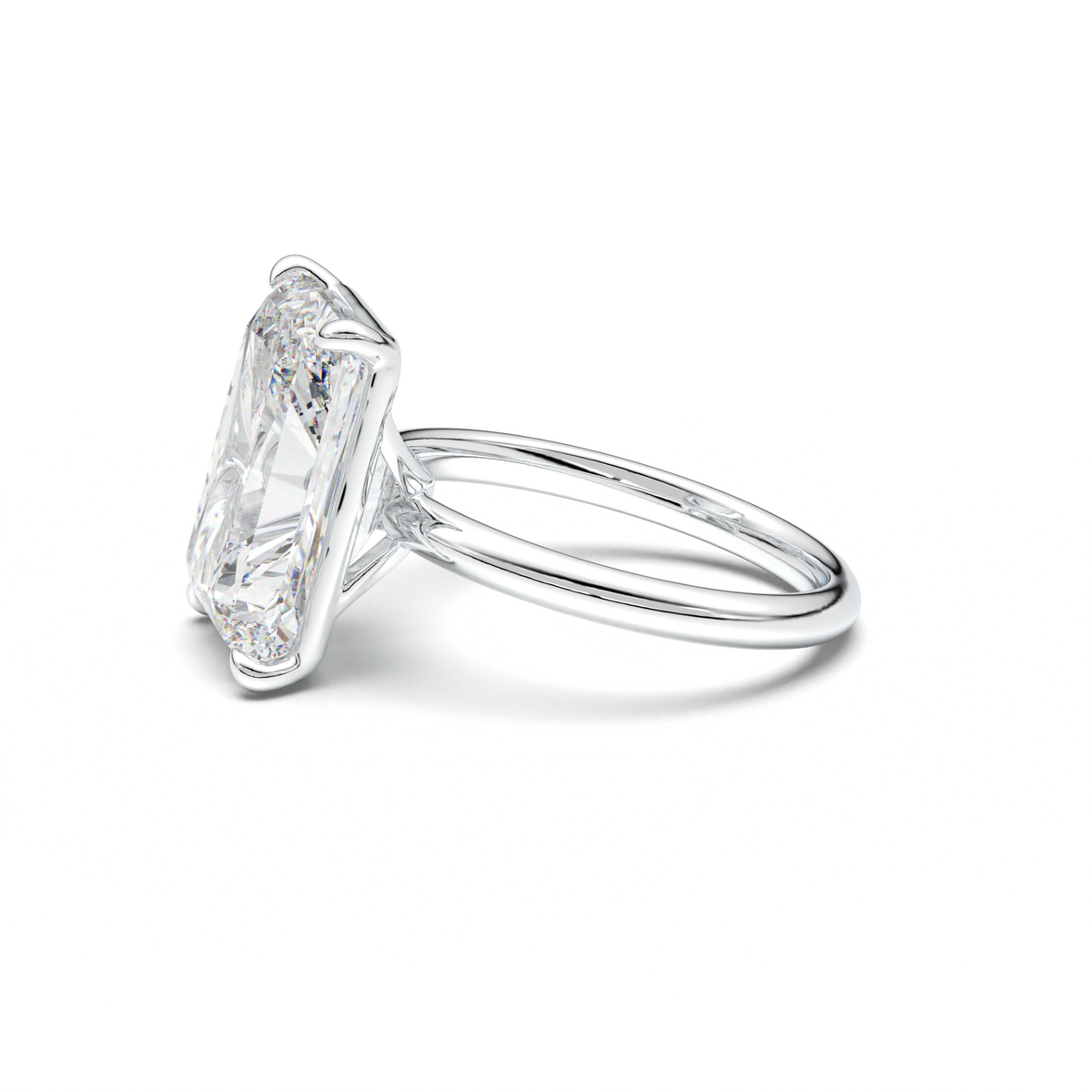 Radiant Solitaire Horseshoe Setting Engagement Ring