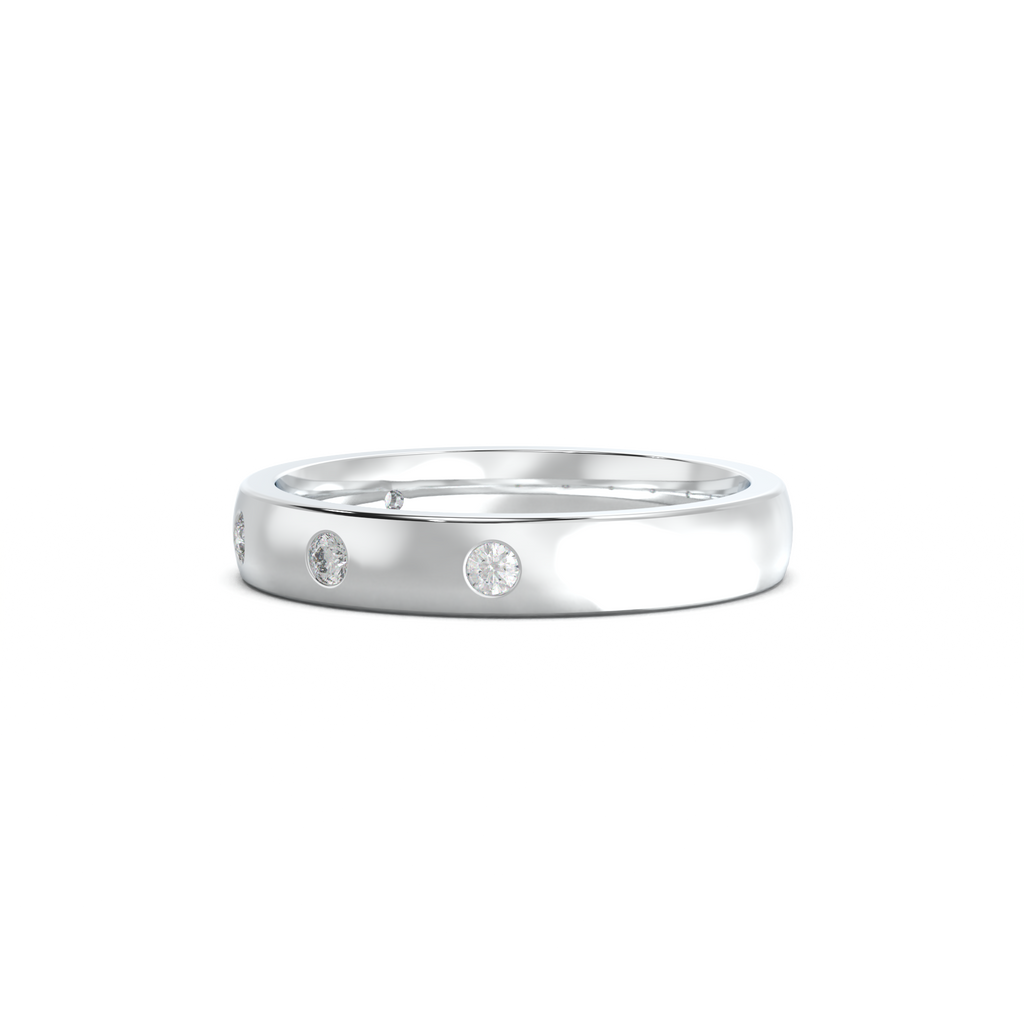 Five-Diamond Flush-Set Men's Band