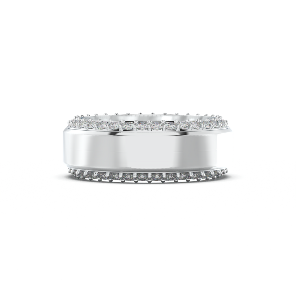 Double Pavé Edge Men's Band