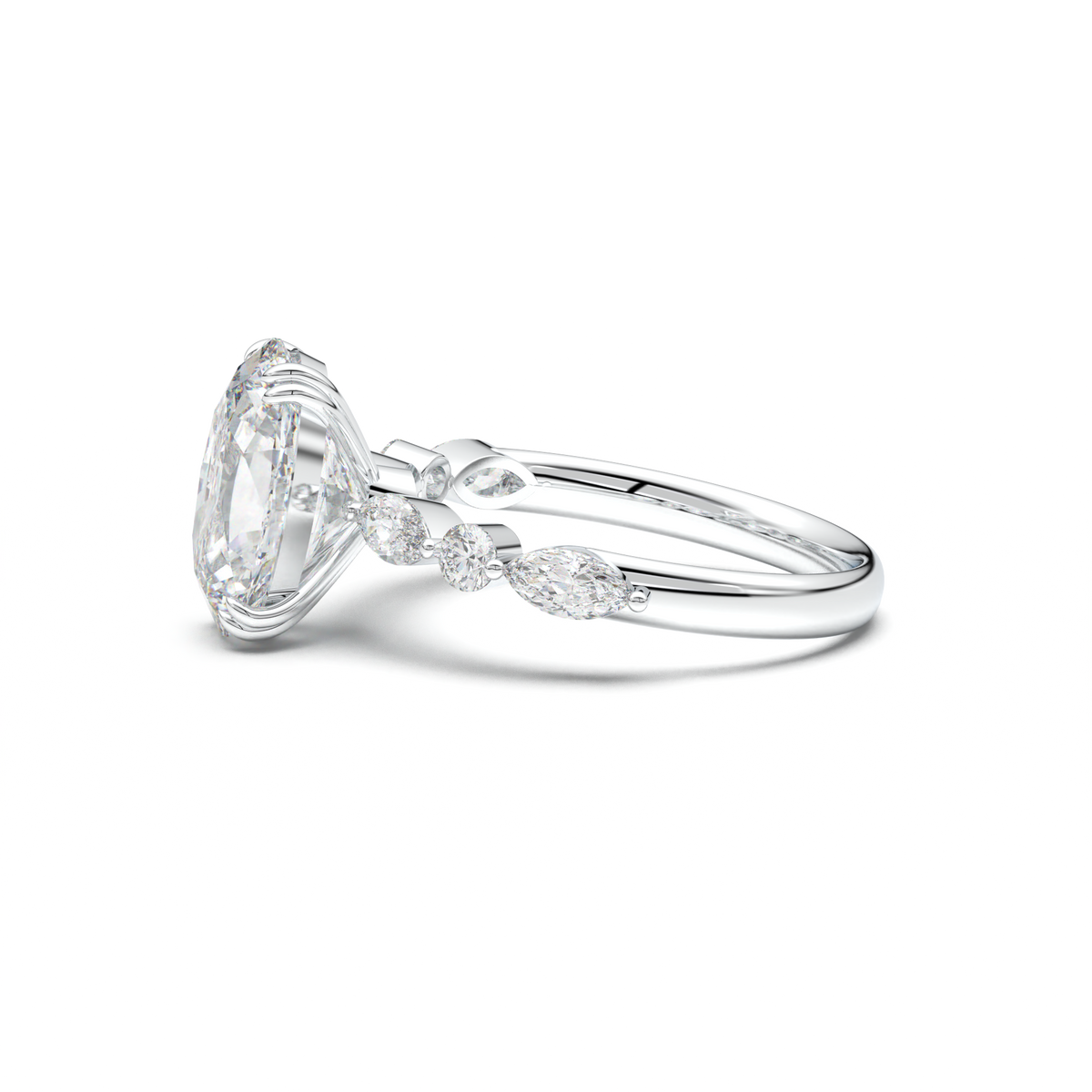 Oval Mixed-Shape Engagement Ring