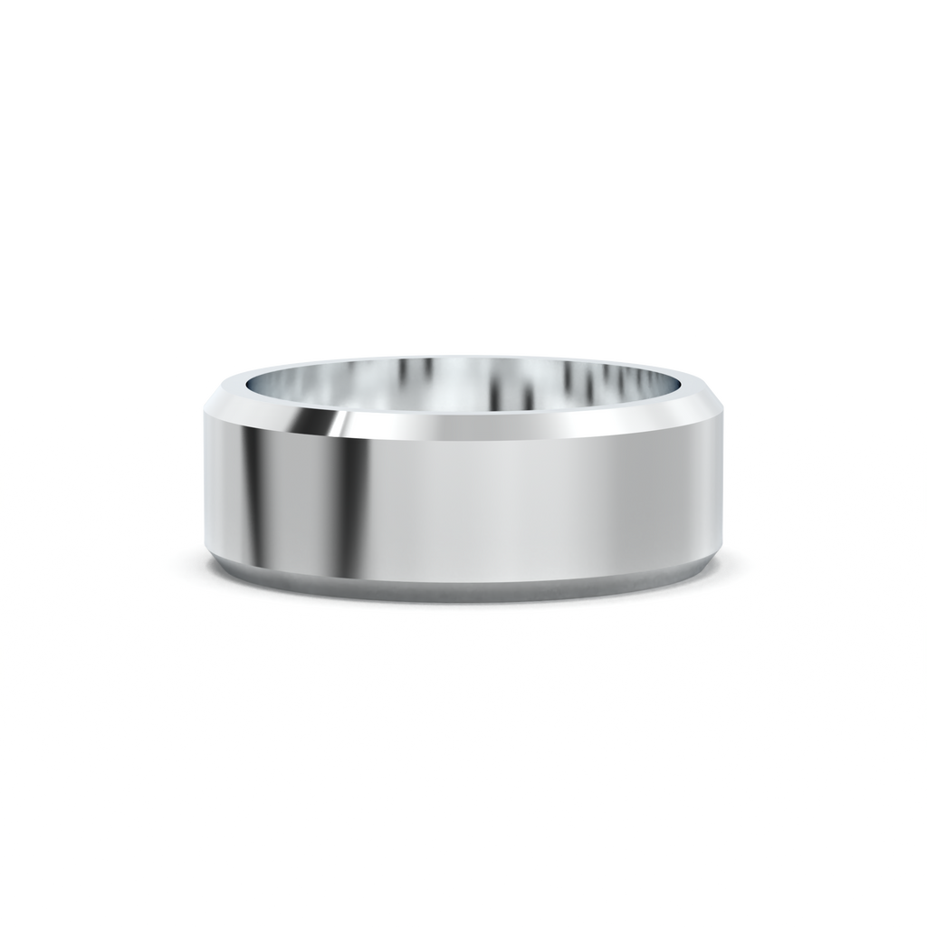 Wide Beveled Men's Band