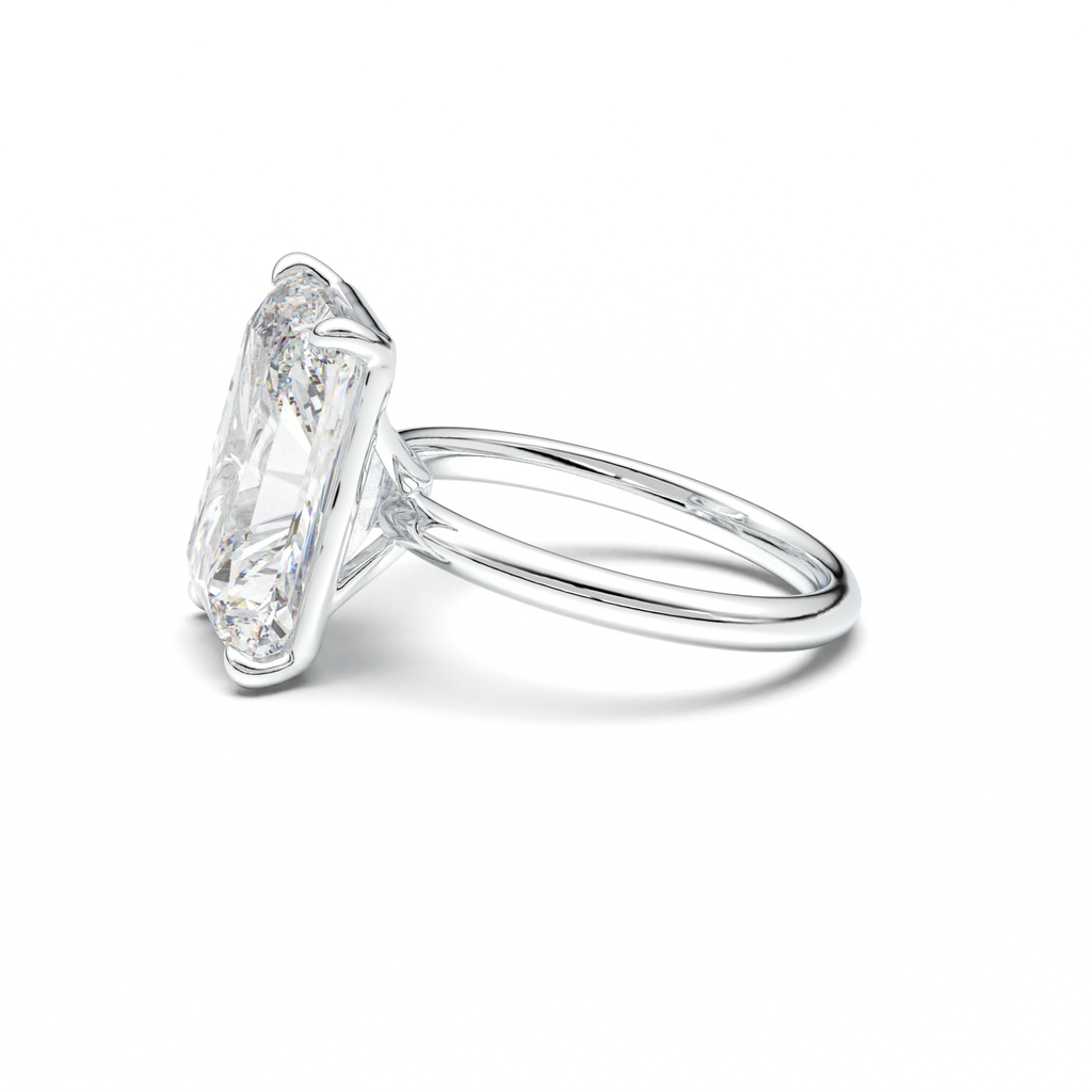 Radiant Solitaire Horseshoe Setting Engagement Ring