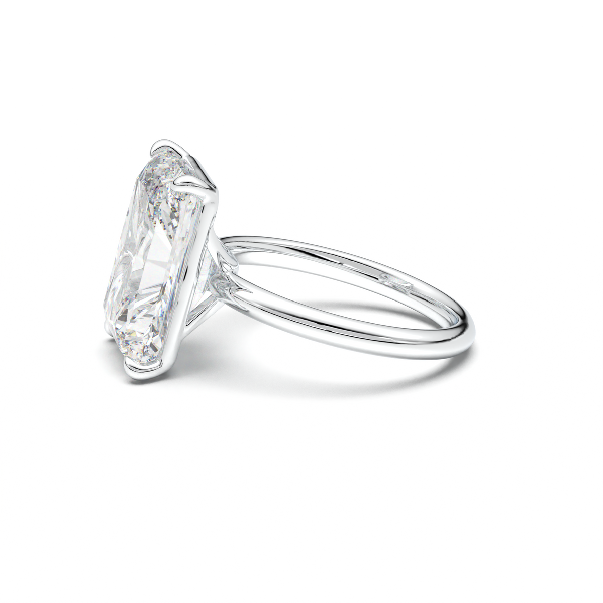 Radiant Solitaire Horseshoe Setting Engagement Ring