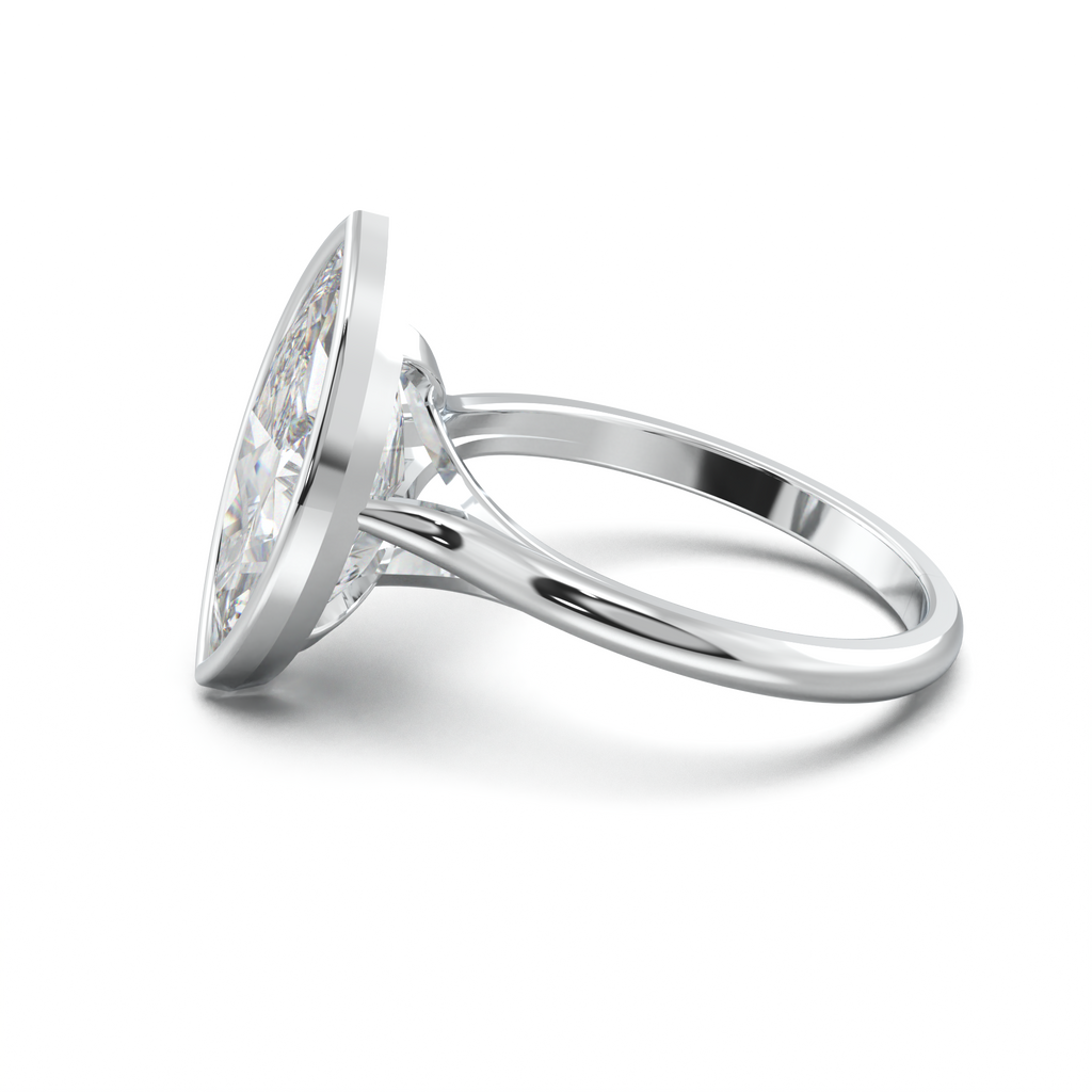 Marquise Bezel Solitaire Engagement Ring
