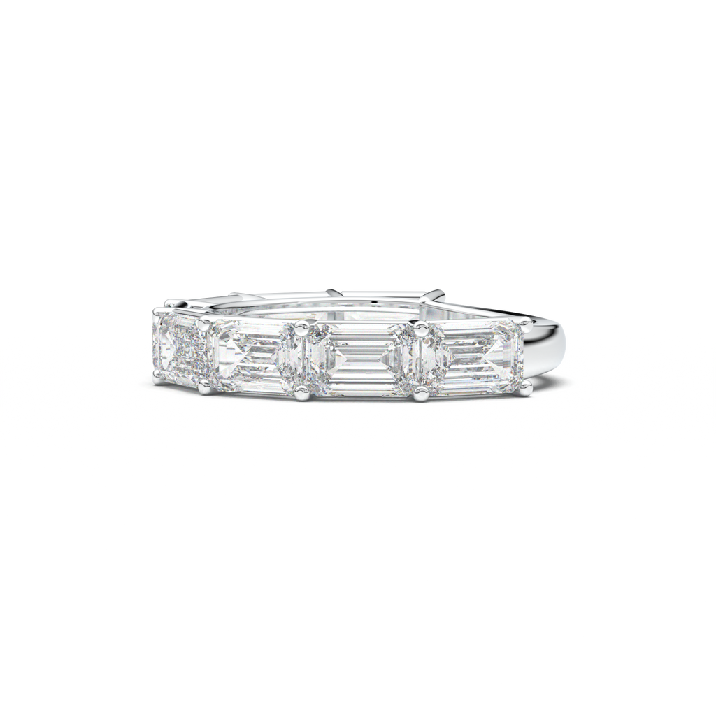 Emerald-Cut Six-Stone Wedding Band