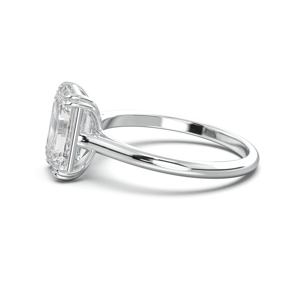 Emerald Solitaire Engagement Ring