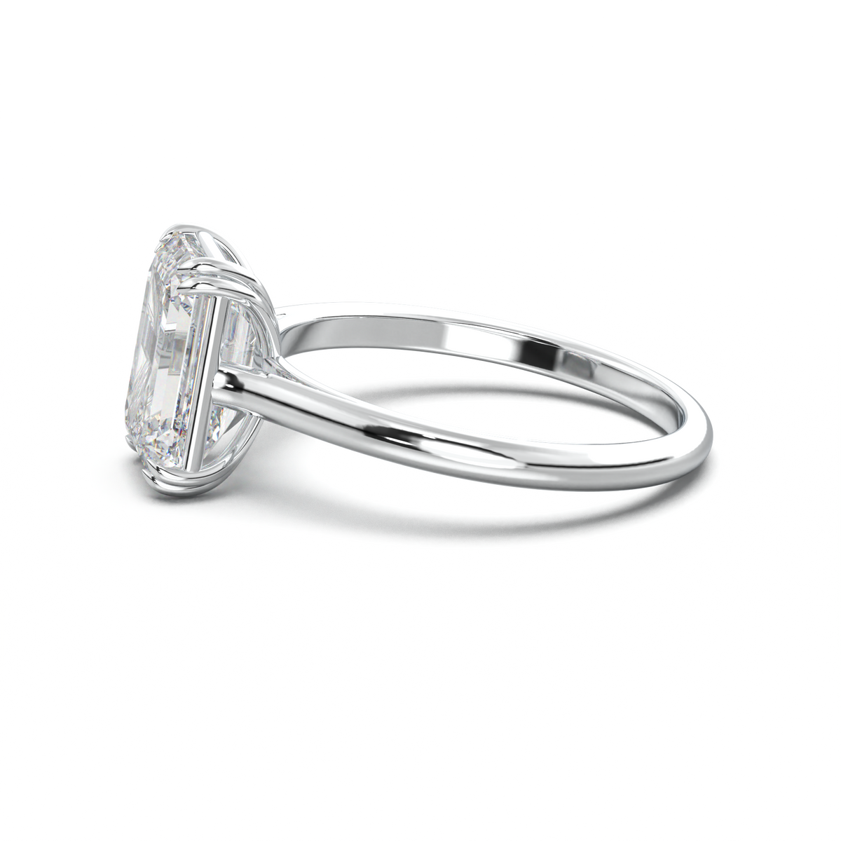 Emerald Solitaire Engagement Ring