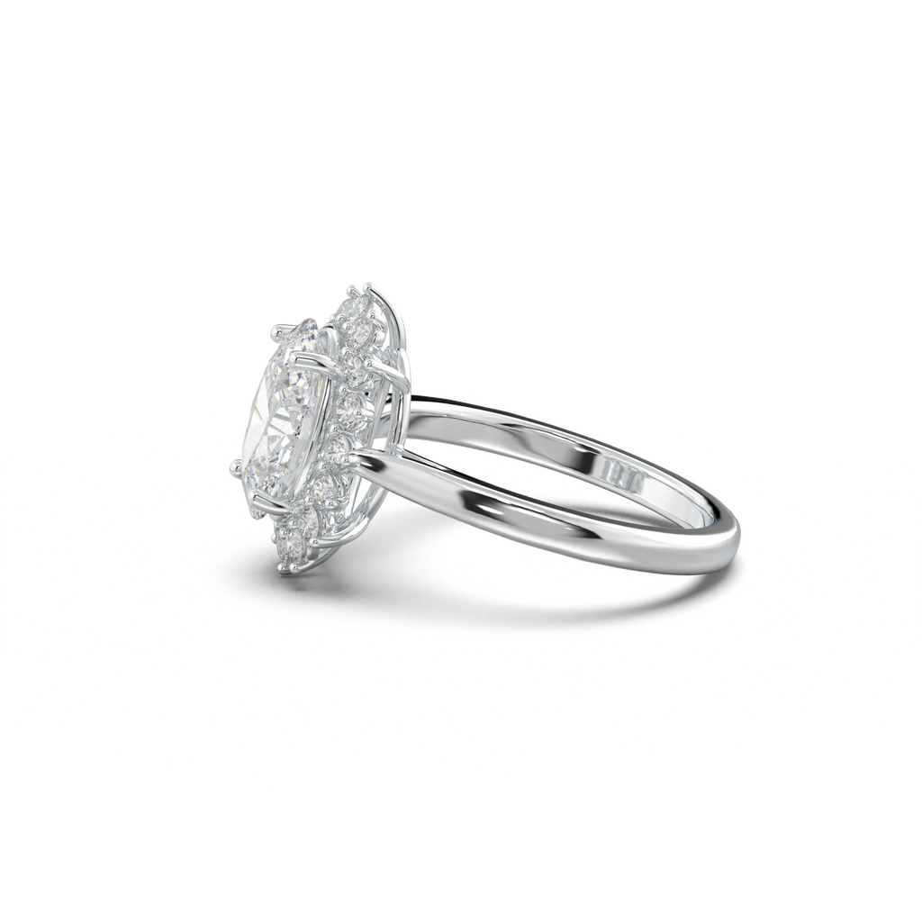 Oval Halo Engagement Ring