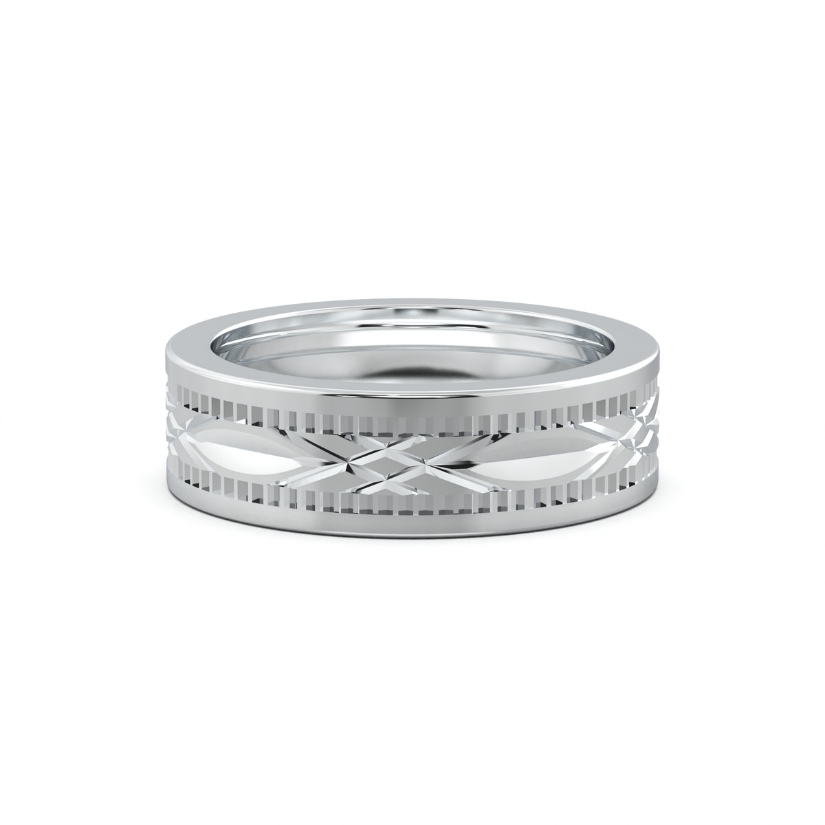 Engraved Geometric Men's Band