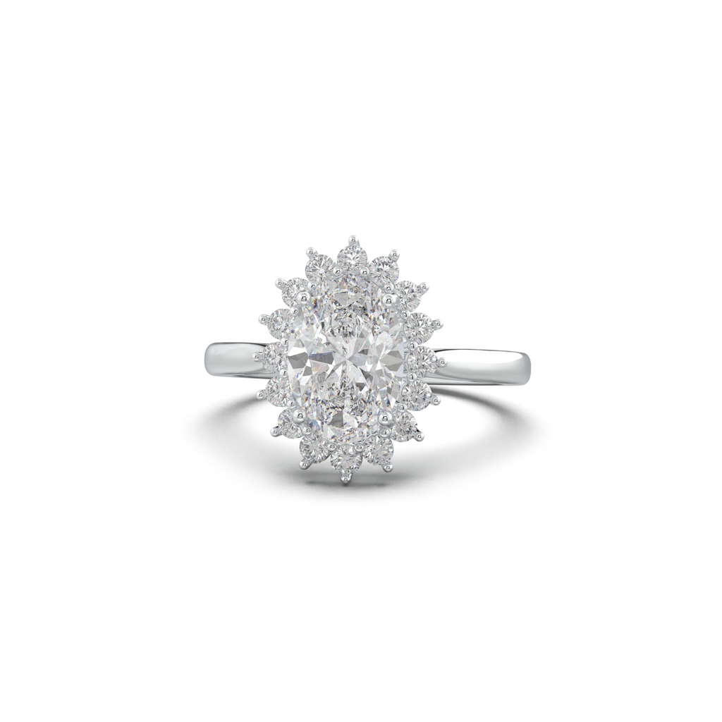 Oval Halo Engagement Ring
