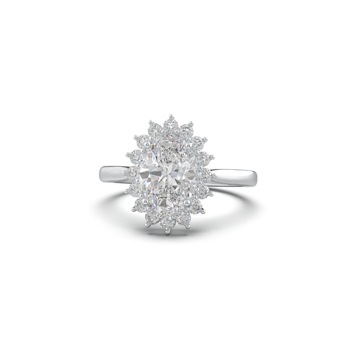 Oval Halo Engagement Ring