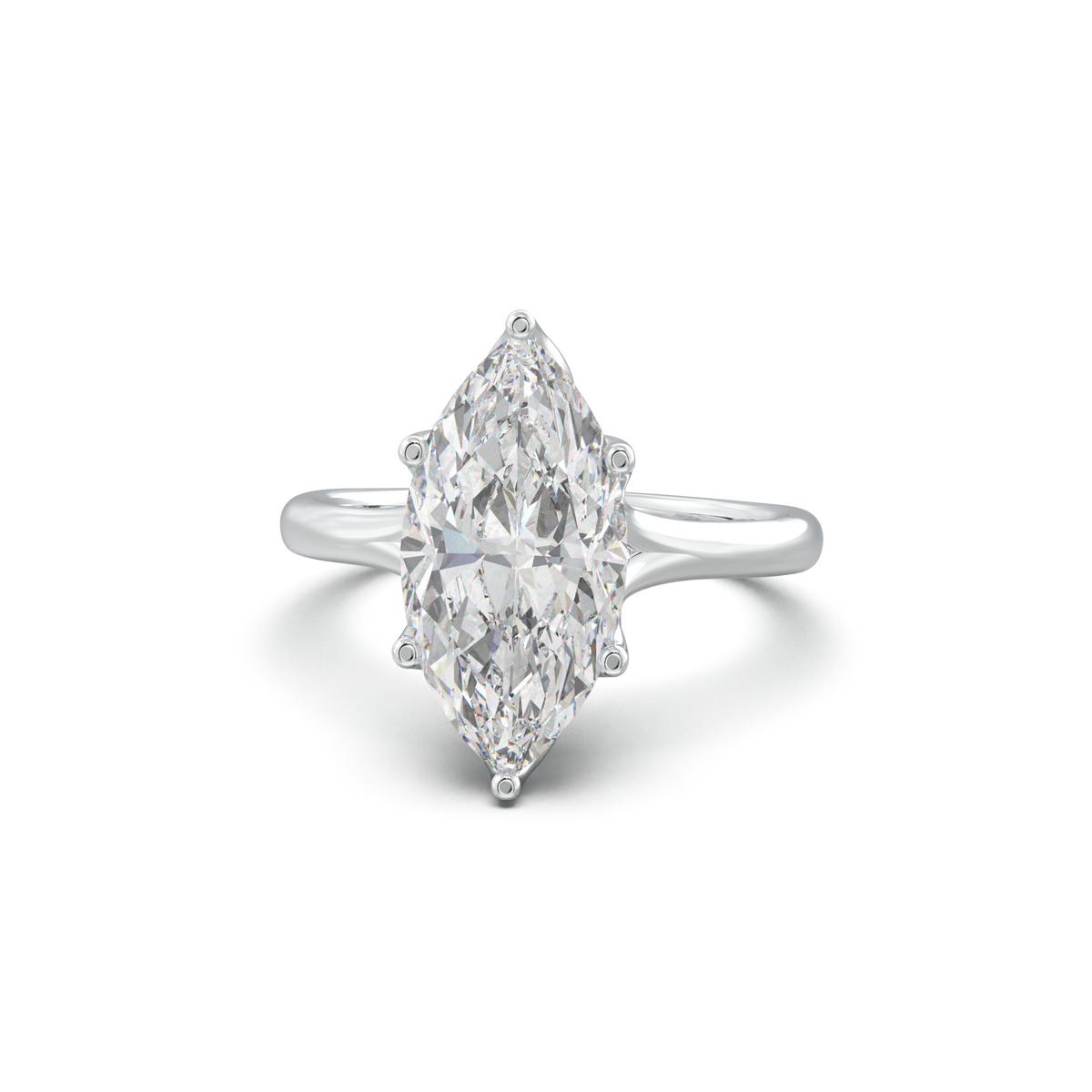 Marquise Solitaire with Hidden Diamond Accent