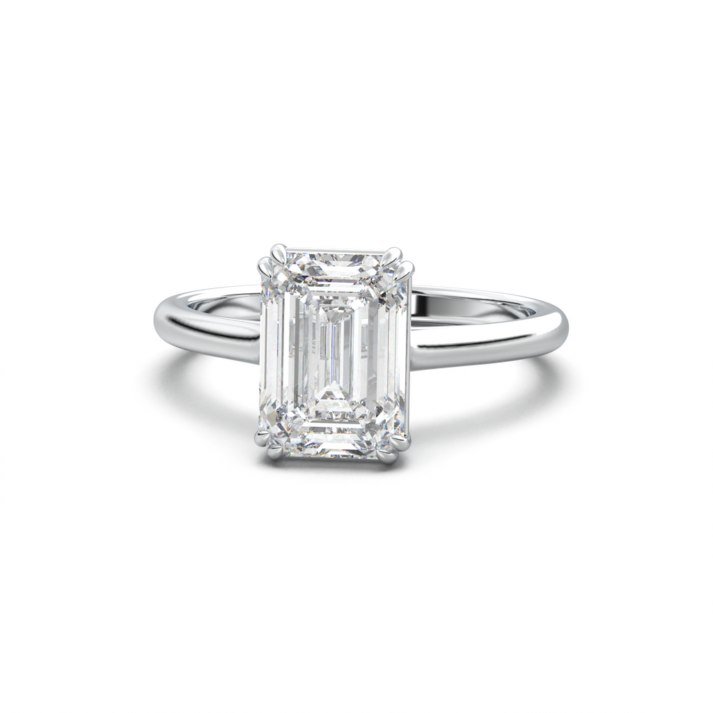Emerald Solitaire Engagement Ring