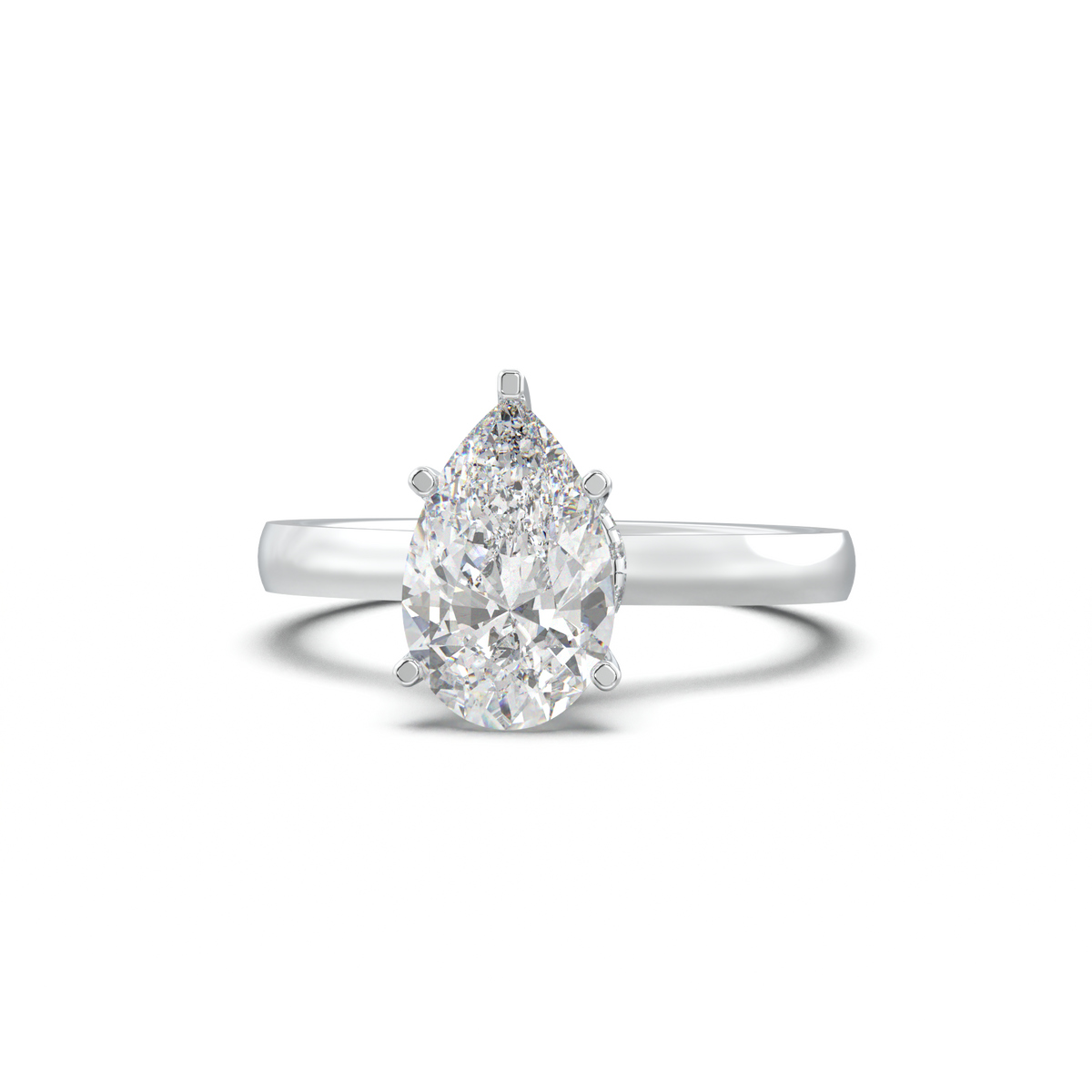 Cushion Hidden Pavé Engagement Ring