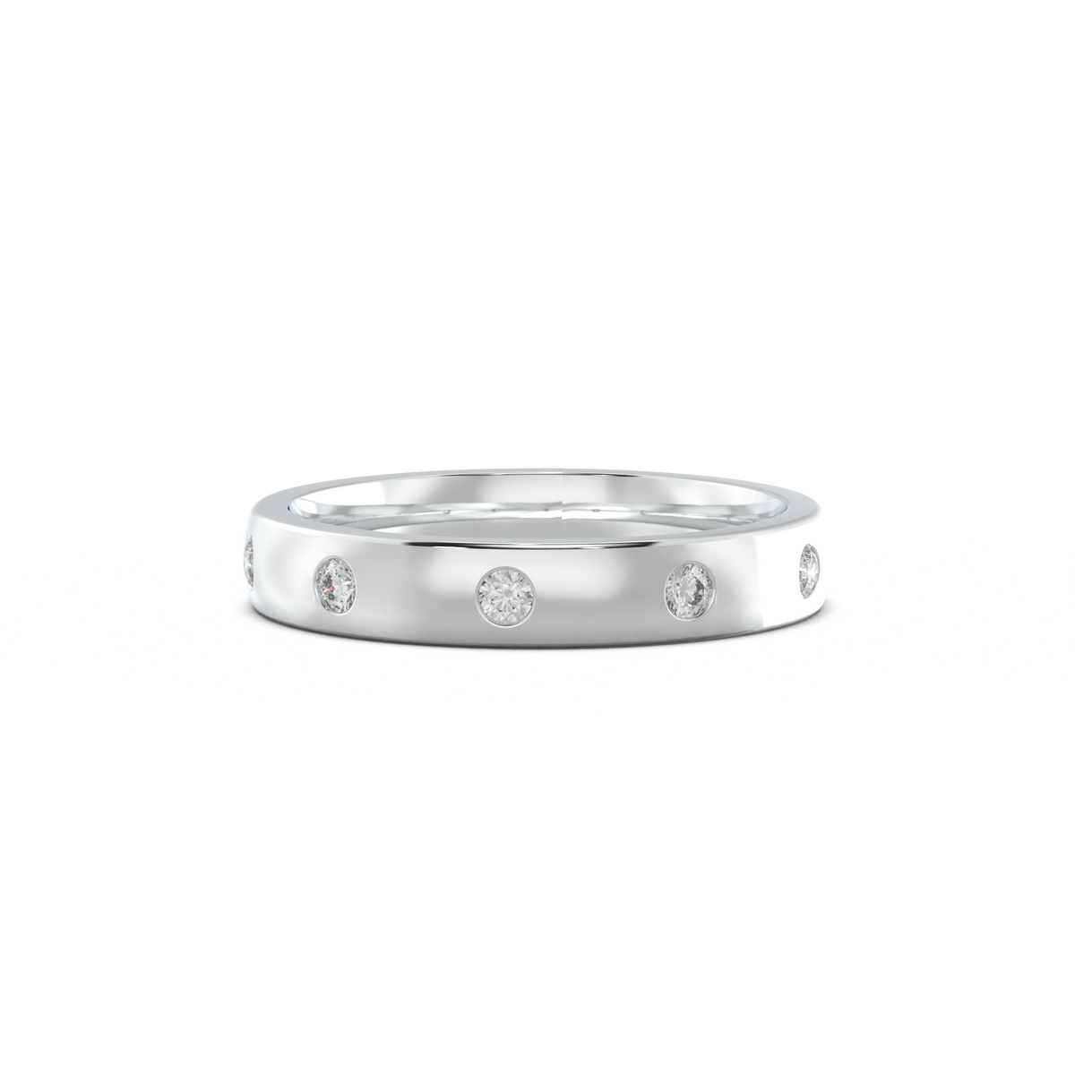 Five-Diamond Flush-Set Men's Band