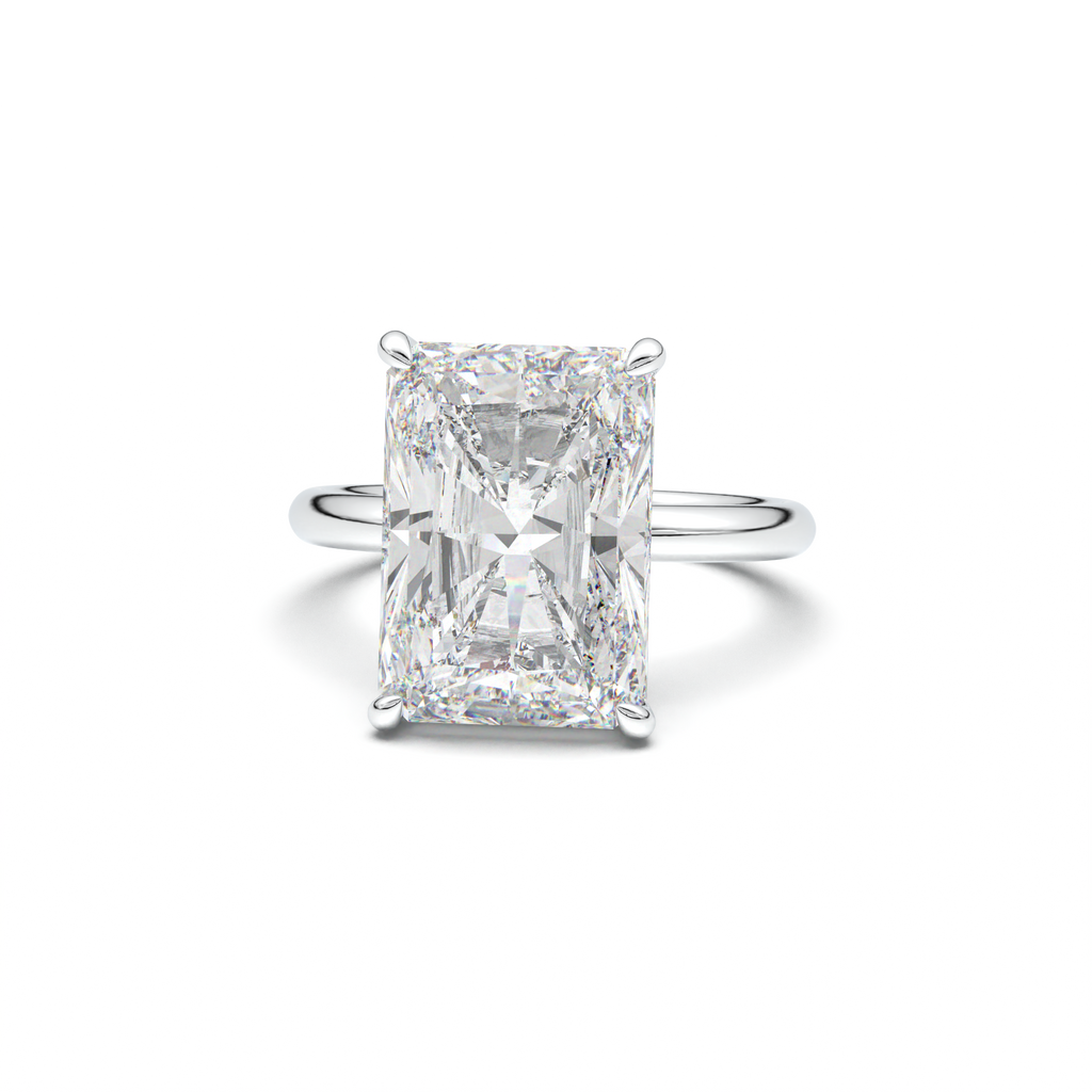 Radiant Solitaire Horseshoe Setting Engagement Ring