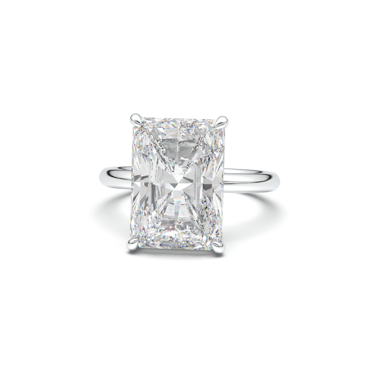 Radiant Solitaire Horseshoe Setting Engagement Ring
