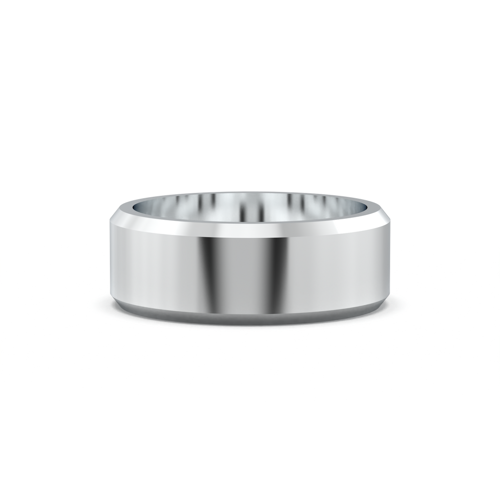 Wide Beveled Men's Band