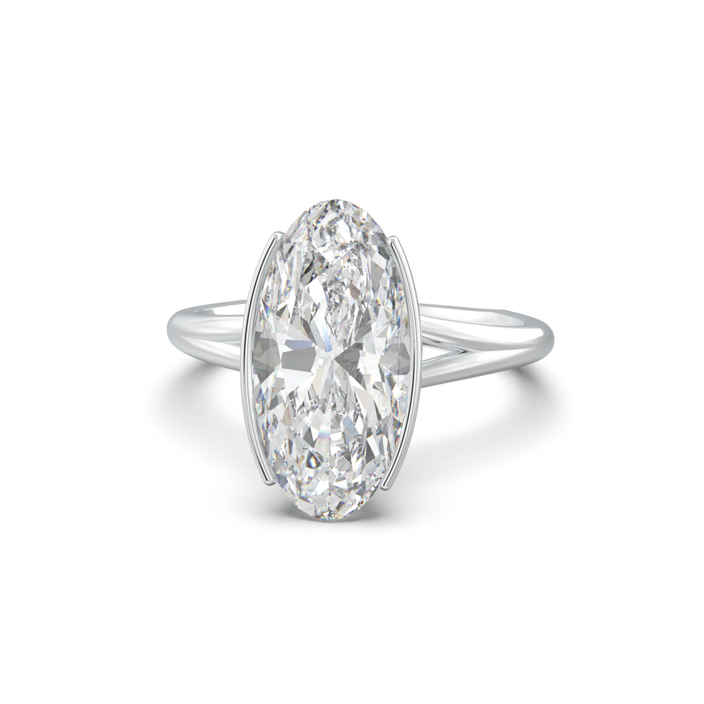 Moval Halo Pavé Engagement Ring
