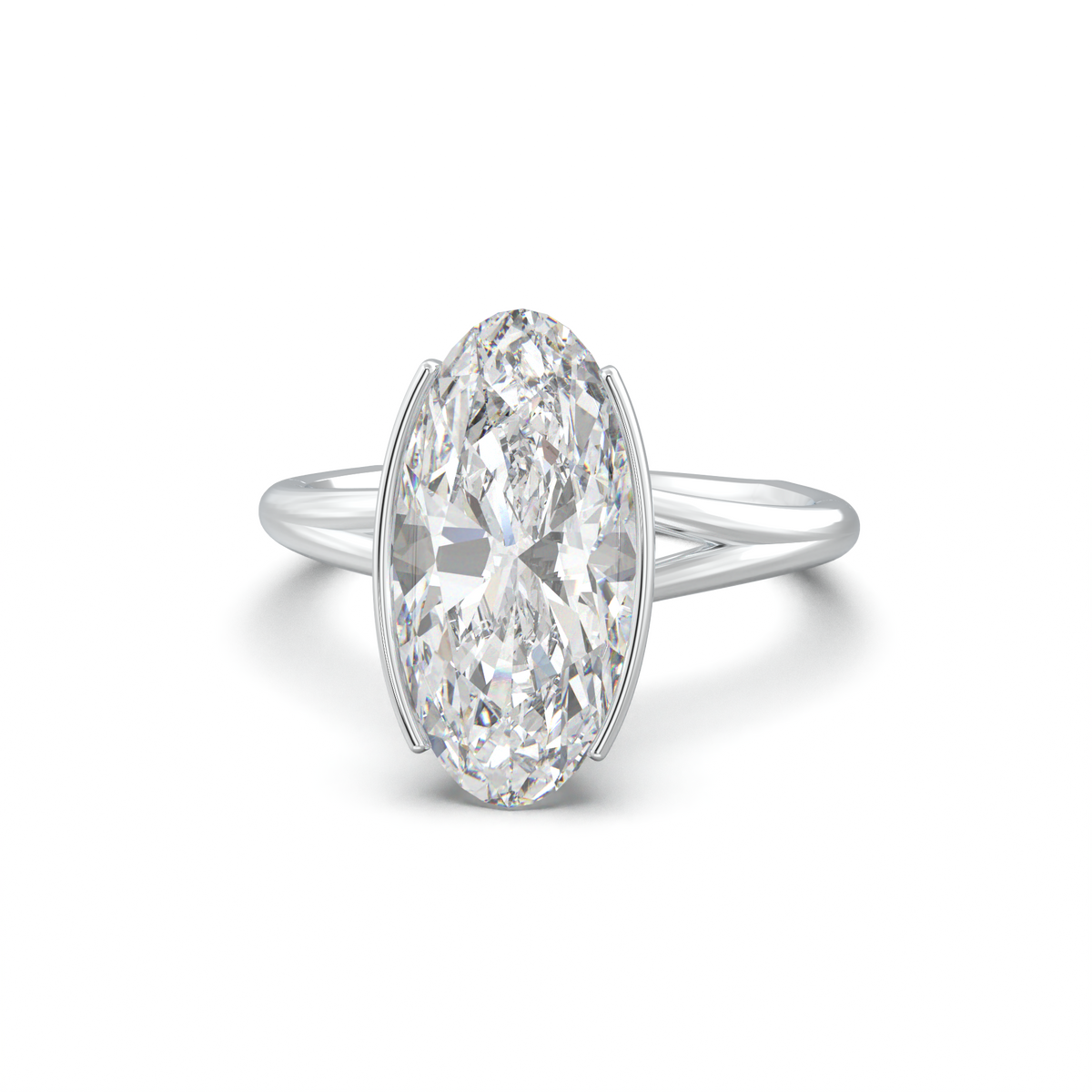 Moval Halo Pavé Engagement Ring