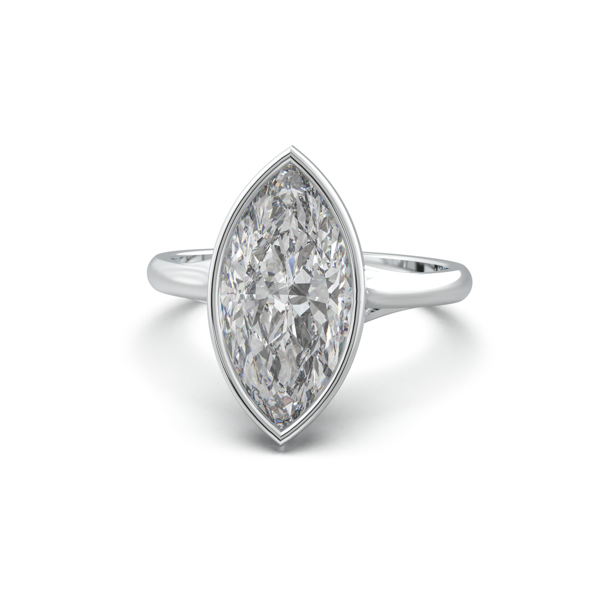 Marquise Bezel Solitaire Engagement Ring