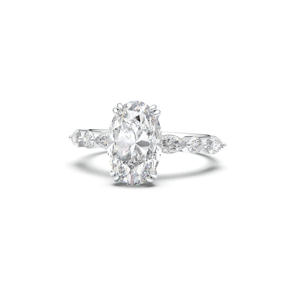 Oval Mixed-Shape Engagement Ring