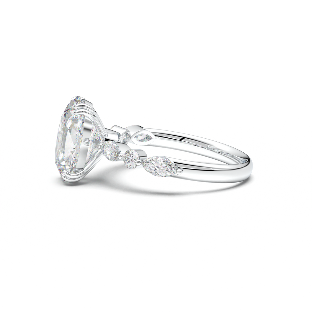 Oval Mixed-Shape Engagement Ring