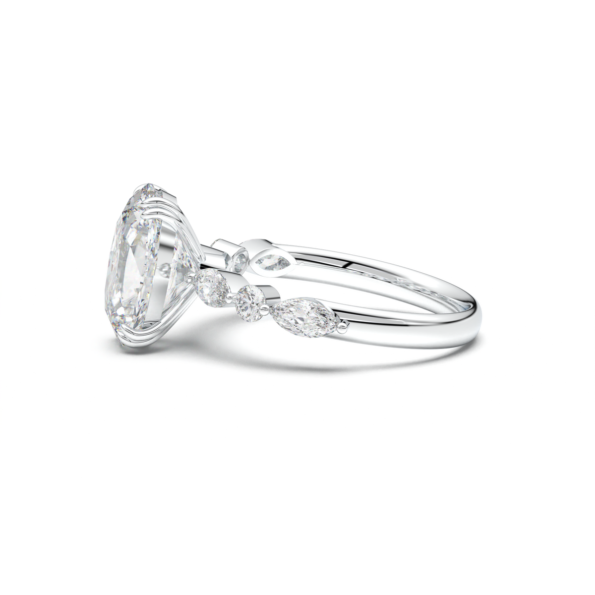 Oval Mixed-Shape Engagement Ring