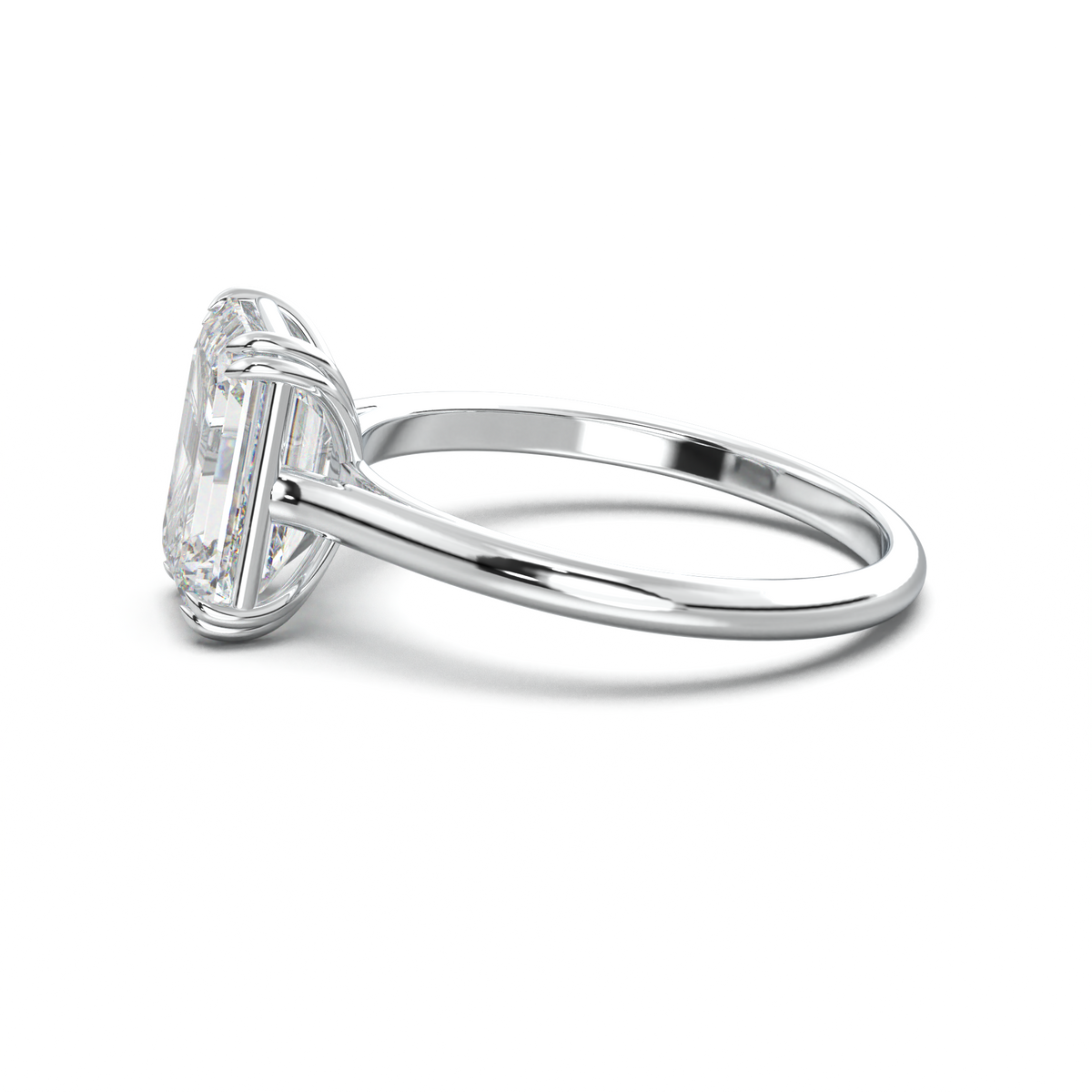 Emerald Solitaire Engagement Ring
