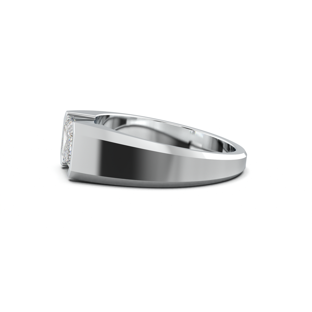 East-West Emerald Men's Ring