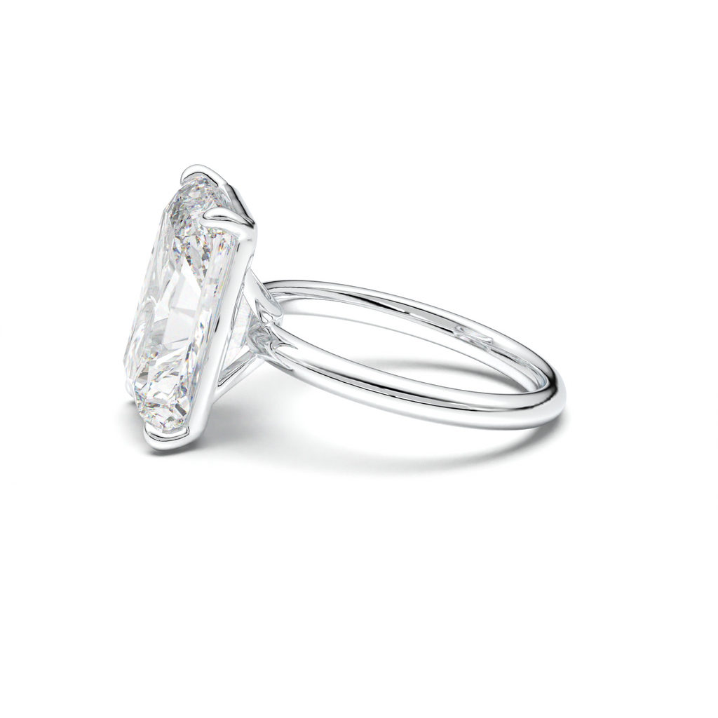 Radiant Solitaire Horseshoe Setting Engagement Ring