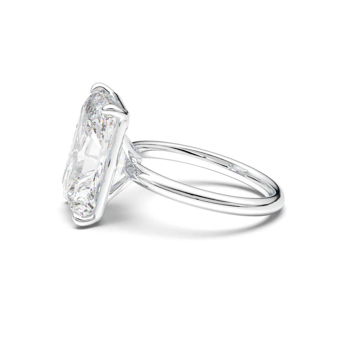 Radiant Solitaire Horseshoe Setting Engagement Ring