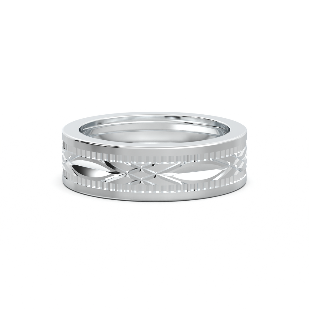 Engraved Geometric Men's Band