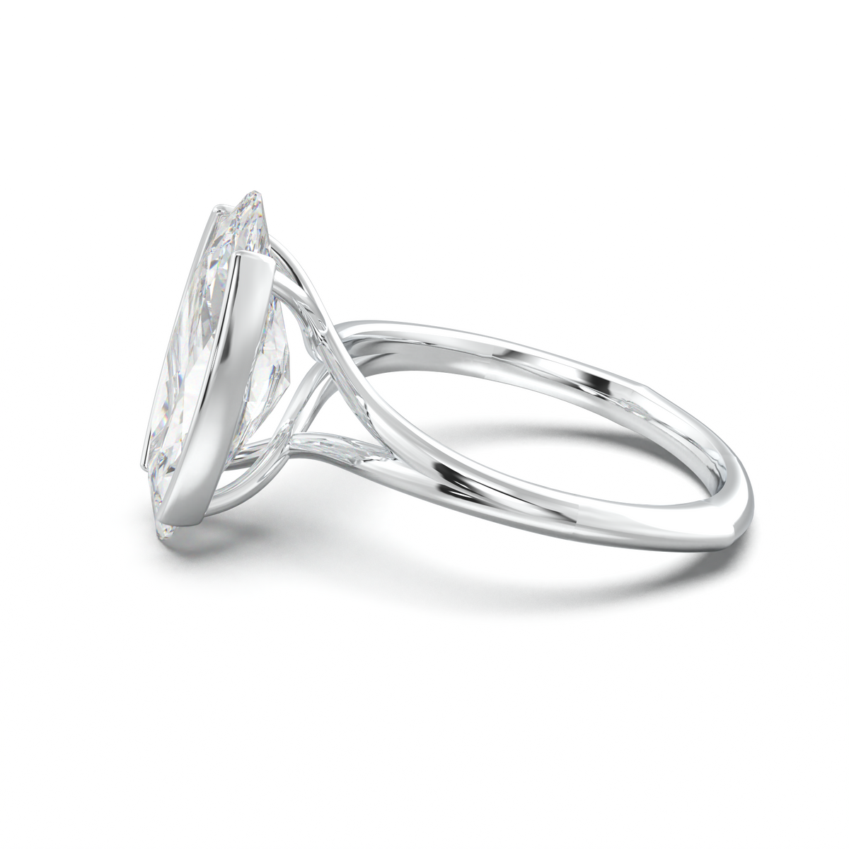 Moval Halo Pavé Engagement Ring
