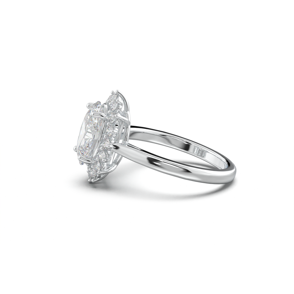 Oval Halo Engagement Ring