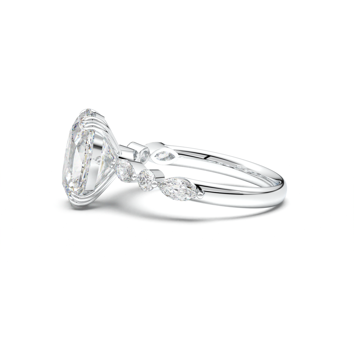 Oval Mixed-Shape Engagement Ring