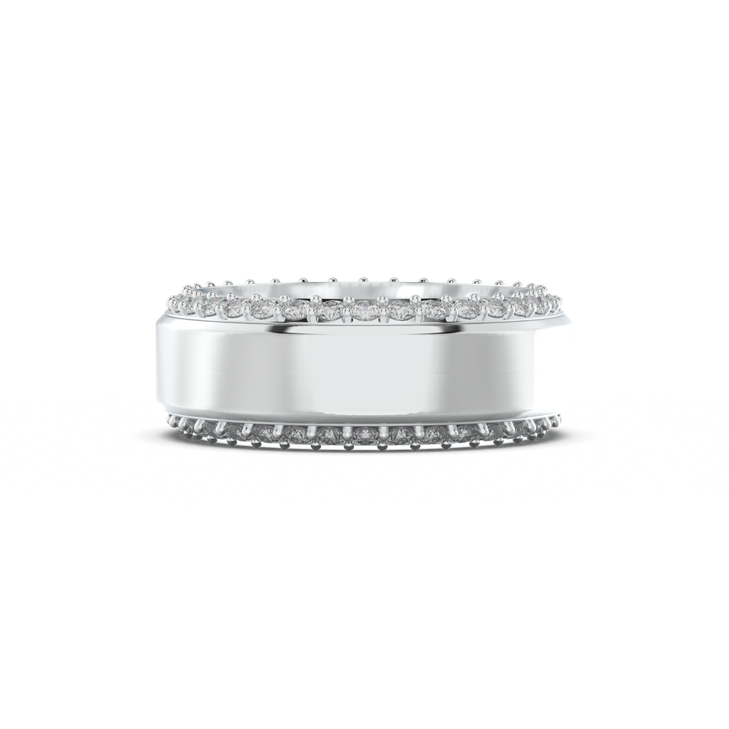 Double Pavé Edge Men's Band