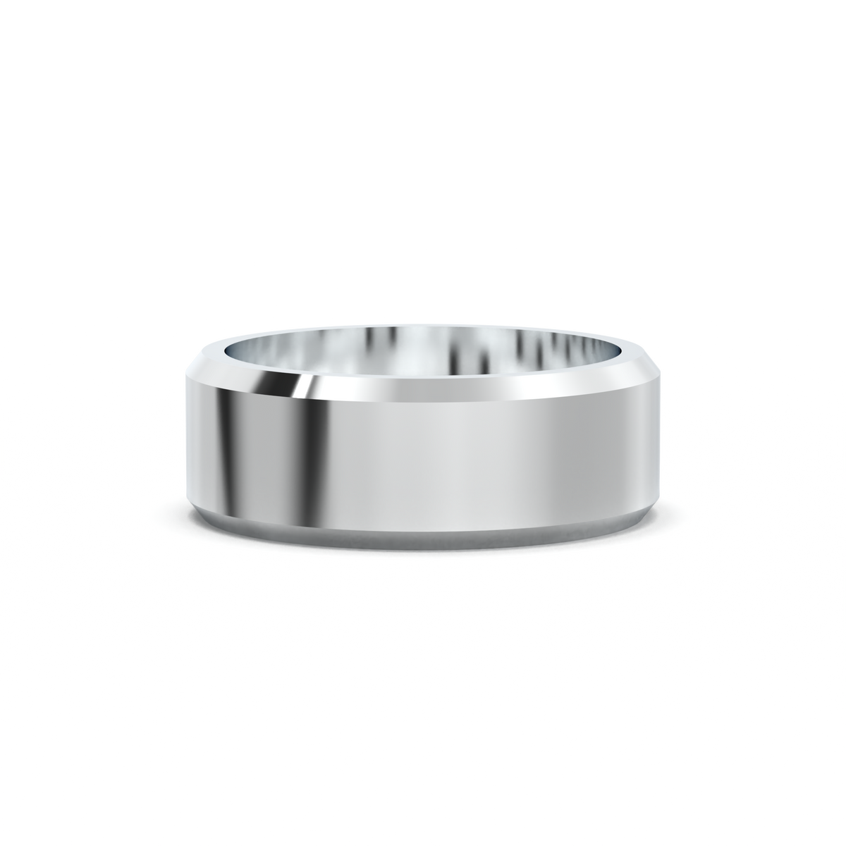 Wide Beveled Men's Band