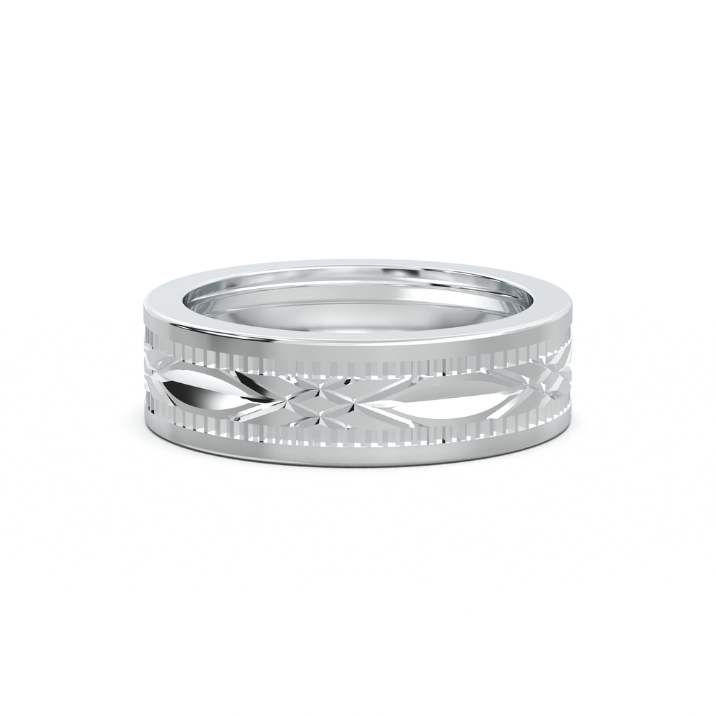 Engraved Geometric Men's Band