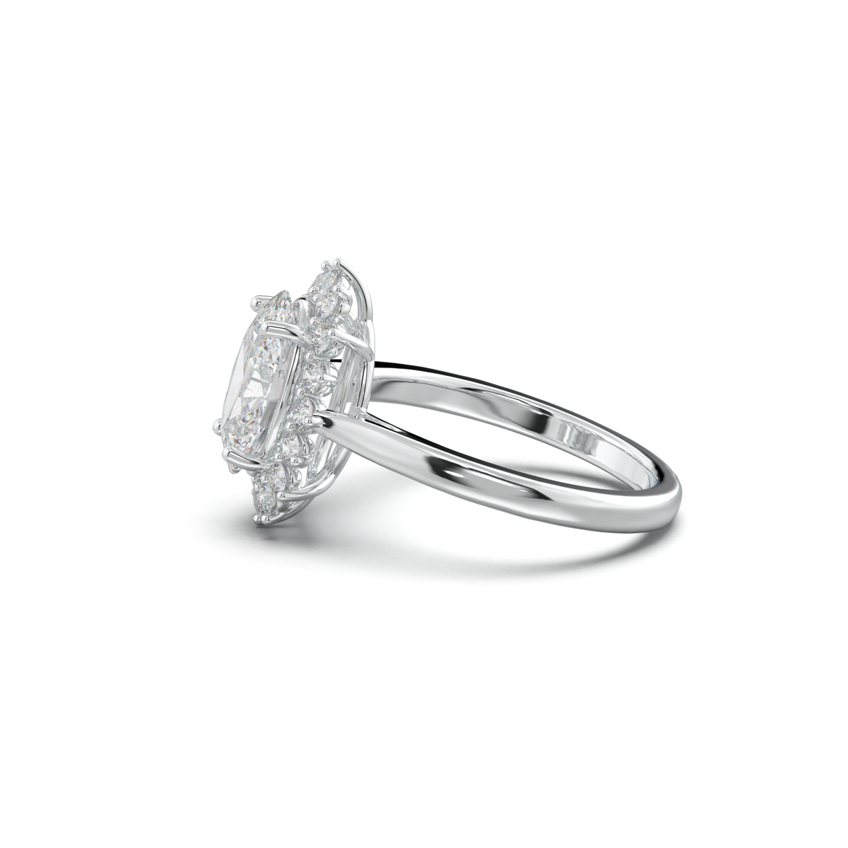 Oval Halo Engagement Ring